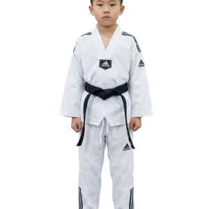 DOBOK ADI-CLUB 3 FRANJAS CUELLO BLANCO