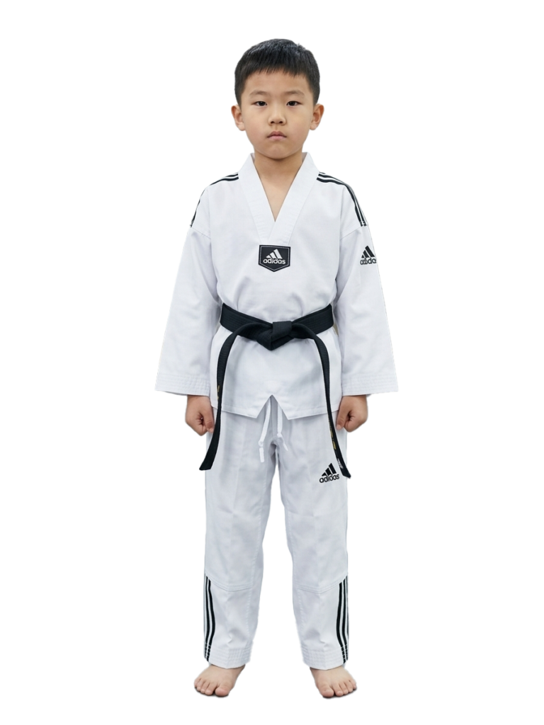 DOBOK ADI-CLUB 3 FRANJAS CUELLO BLANCO