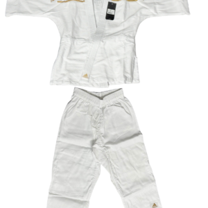 JUDOGUI ADIDAS J350 BLANCO CON FRANJAS DORADAS