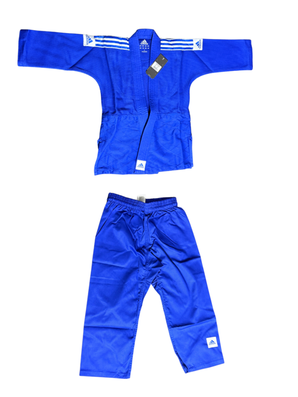JUDOGUI ADIDAS J500 AZUL CON FRANJAS BLANCAS