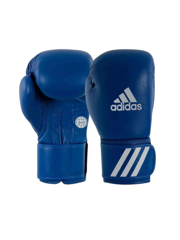Guantes box amateur aiba azul de piel