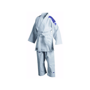 JUDOGUI ADIDAS J350 BLANCO CON FRANJAS AZULES